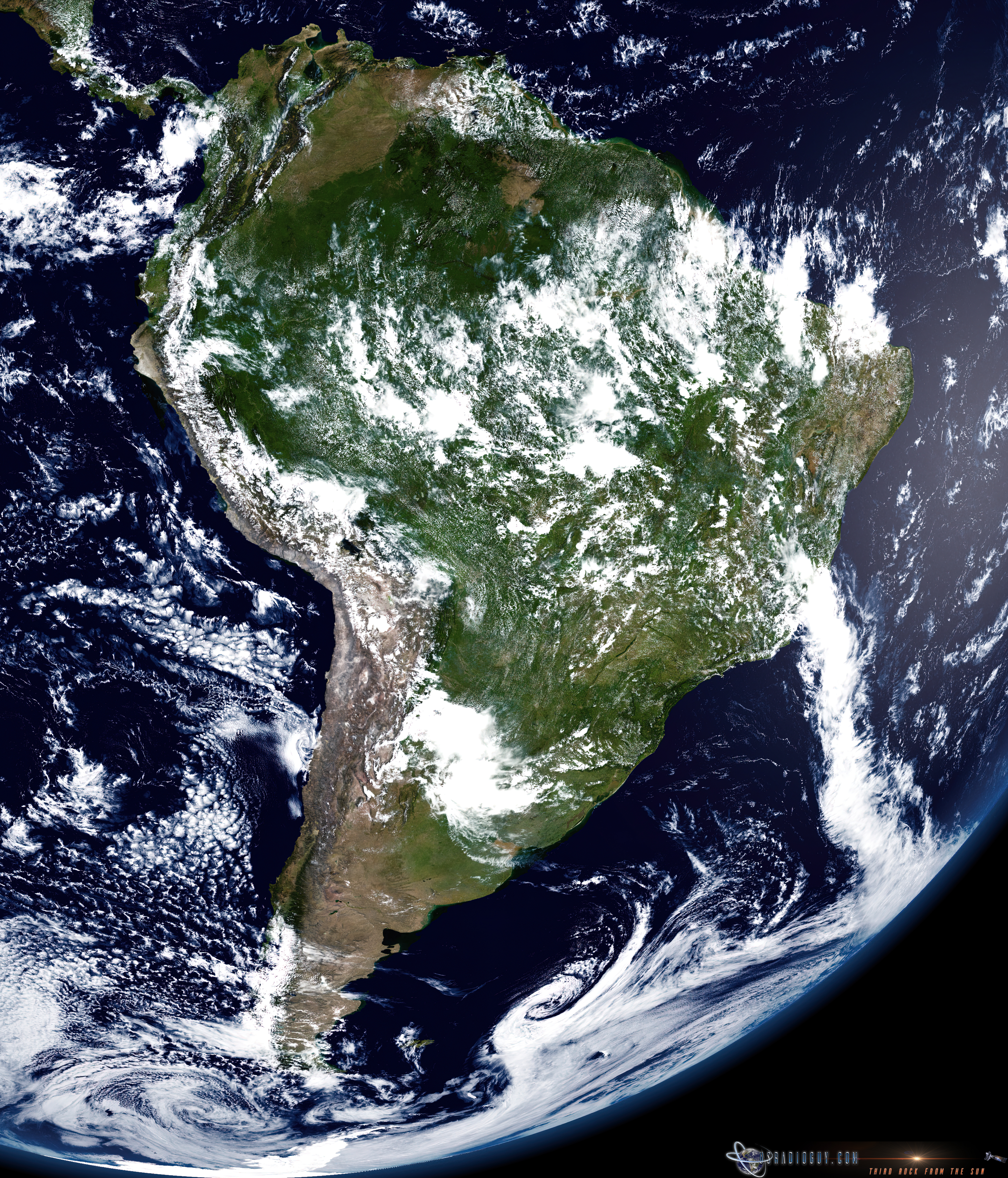 View of South America